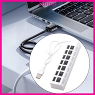 Auro USB2 0 Splitter 7 Port Power USB Splitter USB Splitter with Individual Switches Power Adapter U