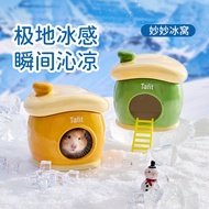 Hamster Golden Silk Bear Miaomiao Ice Nest Ceramic With Box Igloo Avoid Cooling Cute Landscaping Sup