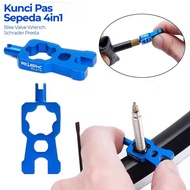 4 in 1 Bike Valve Wrench Schrader Presta RISK