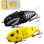 Mini Glide Bait Whopper Popper Fishing Lure, Slow Sinking Wide S Motion Smooth Multi-Jointed Glide B