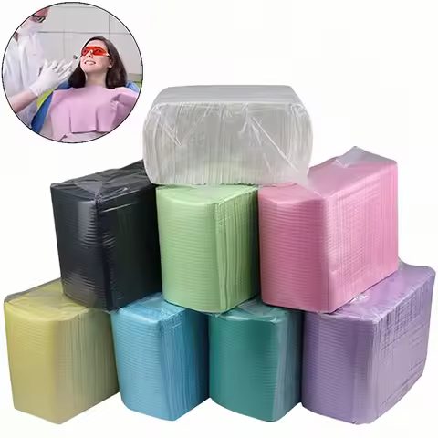 125Pcs/Pack Disposable Dental Clean Bib Pad Multicolour Tattoo Bibs Table Covers Clean Patient Denta