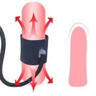 ▪﹊✉VETIRY Inflatable Penis Pump Trainer Sex Toys for Men Erection Ring Enlargement