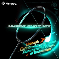 KUMPOO Badminton Racket HYPER SHOT NEX -  3U/4U/G5 (Max 30lbs) - Unstrung, With flannelette bag