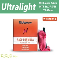 Ridenow Ultralight Bicycle Inner Tube 26Inch/27.5Inch/29Inch Mtb Bike Inner Tube French Valve Length