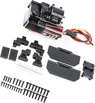 RCAWD SCX24 2 Two Speed Transmission Gearbox & 130 Motor & Shock Tower & Skid Plate for Axial 1/24 S