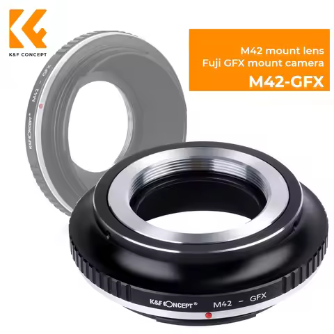 K&F Concept High-Precision Lens Adapter for M42 Lens Screw to Fuji G-Mount GFX 50S, GFX 50R, GFX 100