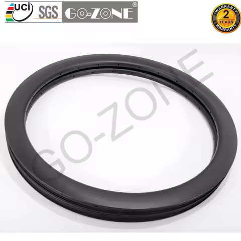 U Shape 700c Carbon Road Rims Disc Brake Clincher Tubeless 26mm Width High Quality Carbon Rims Disc