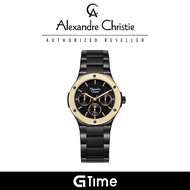 [Official Warranty] Alexandre Christie 2913BFBIPBA Women's Black Dial Stainless Steel Strap Watch
