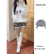 Lolita Plaid Pumpkin Pants Cake Culottes Women Autumn Hot Girl All-Match Small Man Multi-Layer Puffy