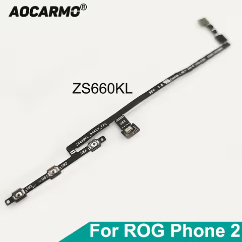 Aocarmo For ASUS ROG Phone 2 ZS660KL Power Button On/Off Volume Switch Connector Flex Cable For ROG 