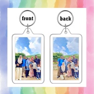 KEYCHAIN CUSTOM PHOTO (FRONT BACK) 1 keychain 2 gambar