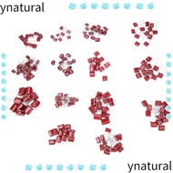 YNATURAL 180PCS DC Capacitor, 15 Values Storage Box Metallized Film Capacitor, High Precision 10nf/0