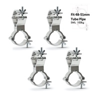 4 PCS Stage Light Clamp Dual JR Swivel Clamp 100 KG Load Capacity Aluminum Truss Clamp for 48-51mm Tubing