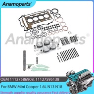 Engine Piston Full gasket Bolt Set Timing Kit Fit N13 N18 1.6 L L4 GAS For BMW 114i 116i 118i 10i 31