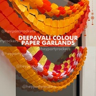 2025 Deepavali Paper Garlands in various colours for Diwali Celebration
