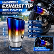 JDMGRAM Tapered Exhaust Tip 3 Inch Inlet Wide Mouth Stainless Steel Muffler Tip Car Pipe Cover Burnt