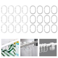 ห่วงม่านอาบน้ำพลาสติกรูปตัว C ที่ทนทานสำหรับติดตั้งง่ายม่านอเนกประสงค์อุปกรณ์เสริม