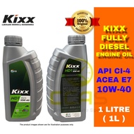 KIXX HD1 10W40 1 LITERS (1 Liter) DIESEL ENGINE OIL FULLY SYNTHETIC 10W-40 CI4 E7 Minyak Enjin