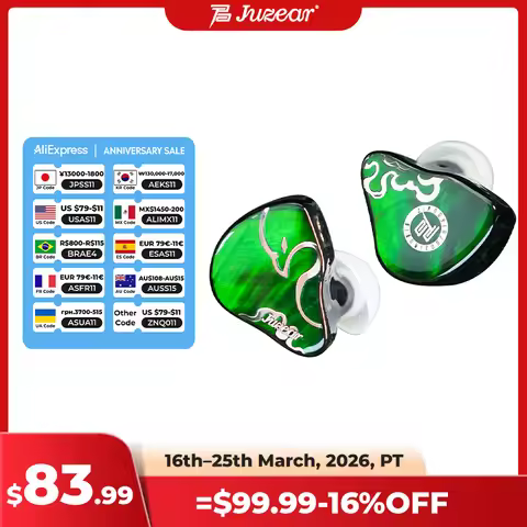 JUZEAR x Z Reviews Defiant 1DD+3BA Hybrid In-ear Earphones 3-Way Crossover HiFi Headset with 3.5+4.4