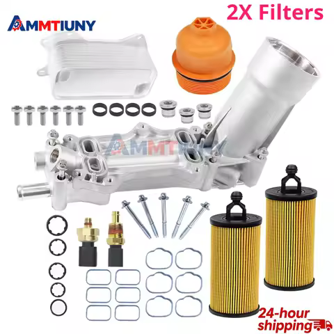 Oil Filter Housing Kit & 2 Filters for 2018 Jeep Wrangler JK 926-959-BK Dorman Replace Part Number 5