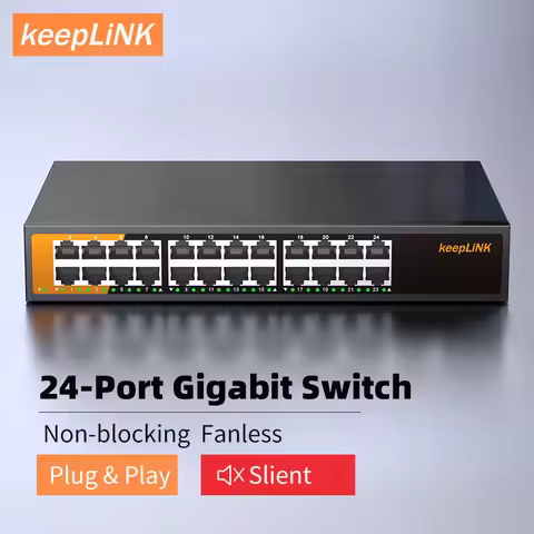 KeepLiNK 24-Port Gigabit Ethernet Switch Unmanaged Plug and Play