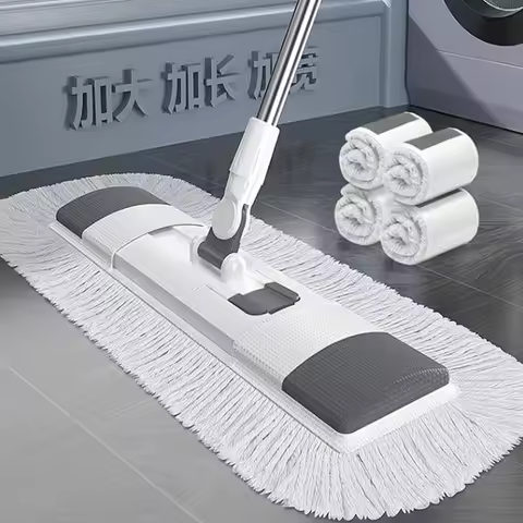 Flat Mop Flat Floor Mop Floor Cleaning Mop Replace Mop Cloth Lazy Mop 360 Degree Wet Dry Household C