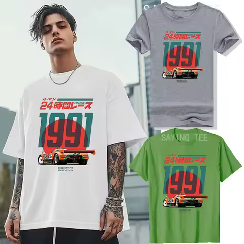 RX7 Graphic JDM Cool Car T-Shirt Japanese 787B Friends Anniversary 30th Le Mans Novelty Gift Shirts 