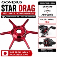 [Japan Import] Gomexus Aluminum Star Drag for Daiwa Tatula 21 Series, Lightweight 6-Arm Drag Upgrade
