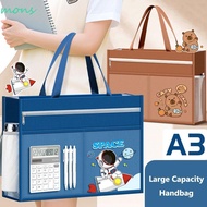 MONS A3 Tutorial Bag, Canvas A3 Canvas Art Bag,  Plus Size Zipper Design Six-Layer File Bag Art Supp