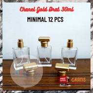 Chanel GOLD Perfume Bottle 30ML Swivel DRAT - Empty CHANEL GOLD Perfume Bottle - 30ML Glass Perfume 