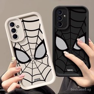 For Samsung Galaxy A15 A25 A35 5G A05 A05S A55 A04 Thickened Texture Spiderman Phone Casing Student 