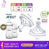 Avent Puting Baby Susu Soft Teat Nipple Replacement Feeding Bottle Silicone Teats BPA Free Lembut X-cut