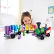 【禮物推薦-創意積木】德國PolyM 彩虹數字火車積木組63件組