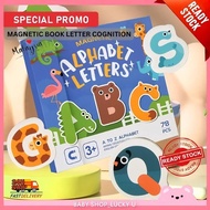 Buku Abjad Magnetik Bahasa Abjad ABC Buku Pendidikan Pembelajaran Kanak-Kanak Buku Pembelajaran Awal