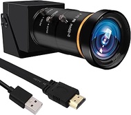 MMlove HDMI USB Camera 4K UHD 30FPS Webcam 10x Optical Zoom USB/HDMI Dual Output 5-50mm Manual Focus