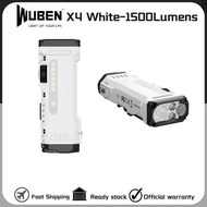 WUBEN X4 EDC Flashlight Max 1500Lumens USB-C Rechargeable With 3400mAh Battery-White
