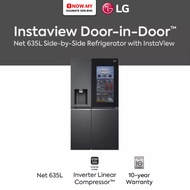 LG 635L Inverter Side-by-Side Fridge GC-X257CQES | InstaView Energy Saving Peti Sejuk 冰箱