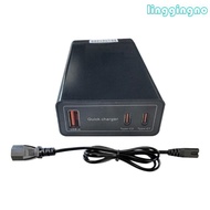 RR 3Port Ebike USB Double Type C Port Charger Adapter For 36V 48V 60V 72V 84V Electric Vehicles And 