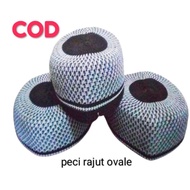 HIJAU Oval knitted cap green jute cap/