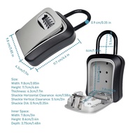 便攜和壁掛堅固鑰匙保險箱可上鎖收納盒連 4 位數掛鎖環掛鑰匙鎖盒 2ndckp sisckp 1740 Portable and Wall Mounted Tough Key Safe Lockabl