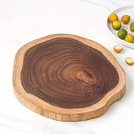 nwei22 1 pc Wooden Exquisite Acacia Cheese Reversible Round Meat Cutting Board Kitchen Accessories P