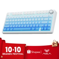 AULA F75/F87/F99 Mechanical Keyboard Side Engraved Keycaps Tri-mode Hot Swappable South Facing Light