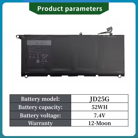 Factory Direct! 90V7W JD25G JHXPY JD25G 090V7W Laptop Battery For Dell XPS 13 9343 XPS13 9350 13D-93