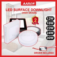 12W/18W/24W/30W LED Light Surface Downlight Round/Square 7inch/9inch/12inch 6500k/4000k/3000k Extra Bright Aaron Shop