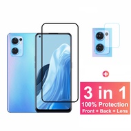 OPPO Reno 7 5G Tempered Glass Full Cover Screen Protector OPPO Reno7 Pro 5G 6 5 4 Pro+ 5G Reno 6Z A95 A16K A16 A55 A94 Full Glue Screen Protector with Camera Lens Film