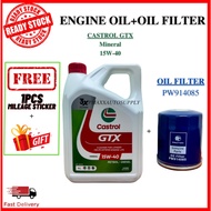 NEW CASTROL GTX 15W40 MINERAL ENGINE OIL 4L WITH OIL FILTER #Castrol 5W40 #MINERAL #Engine Oil