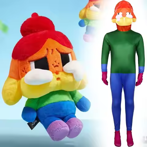POP MART CRYBABY Crying Again Rainbow Costume Girls Boy Anime Cosplay Birthday Party Clothes Hallowe