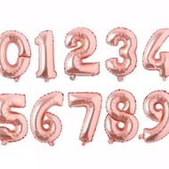 {HM} rosegold number balloons size 40/ 80cm 1 to 9.0 Birthday party supplies