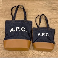 Apc canvas pu leather shoulder bag handbag tote