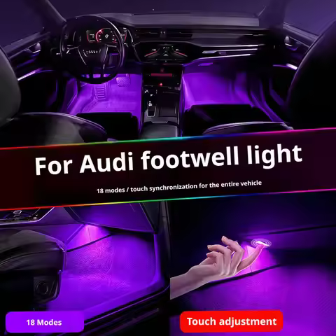 For Audi A4 B8 B9 A5 8T A6 C6 C7 C8 A7 A8 A3 Y8 Q3 Q5 LED Car Footwell Lamp Atmosphere Light Interio
